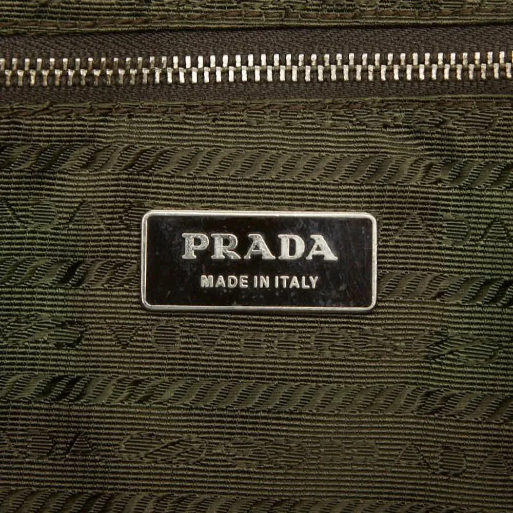 Prada Triangle Logo Plate Tote